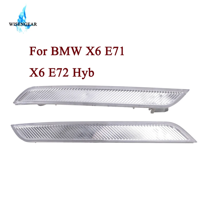 

WISENGEAR Left Right Side Front Bumper Reflector Indicator Fog Warn Light For BMW X6 E71 E72 Hyb 2007 - 2014 Car 63147187088 /