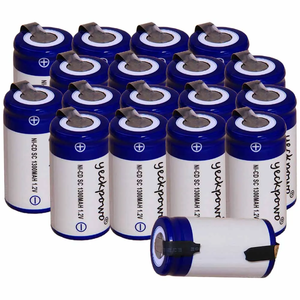 

Lowest price 18 piece SC battery 1.2v batteries rechargeable 1300mAh nicd battery for power tools akkumulator