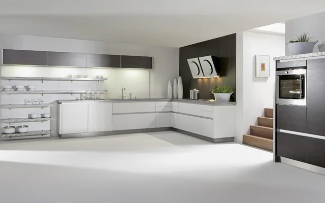 L Bentuk Lacquer Dapur Kabinet Modern Furniture Di Lemari L Bentuk Lacquer Dapur Kabinet Modern Furniture