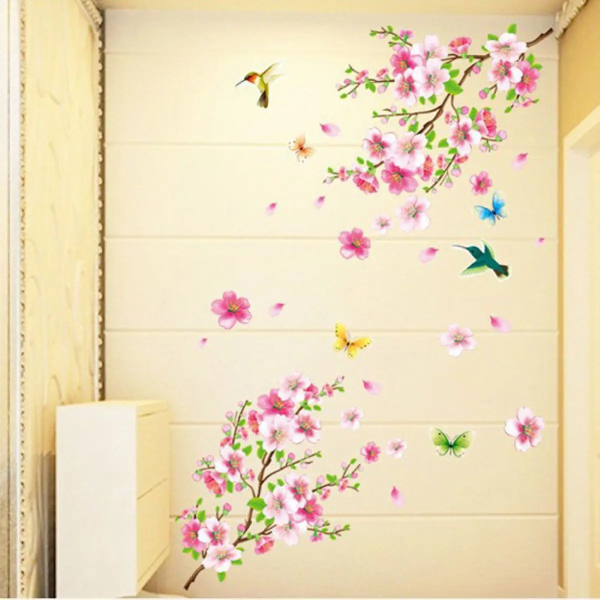 JX-LCLYL Removable Flowers Butterfly Wall Stickers Decal Art Vinyl Mural Room Decor DIY
