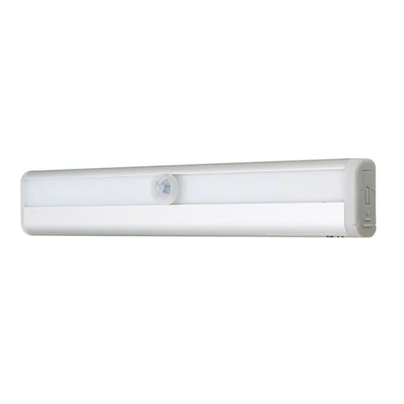 

CLAITE 1W 10 LED Motion Sensor Night Light Battery Powered Remote Control Dimming Cabinet Lamp 6V White/Warm White Light Wall La