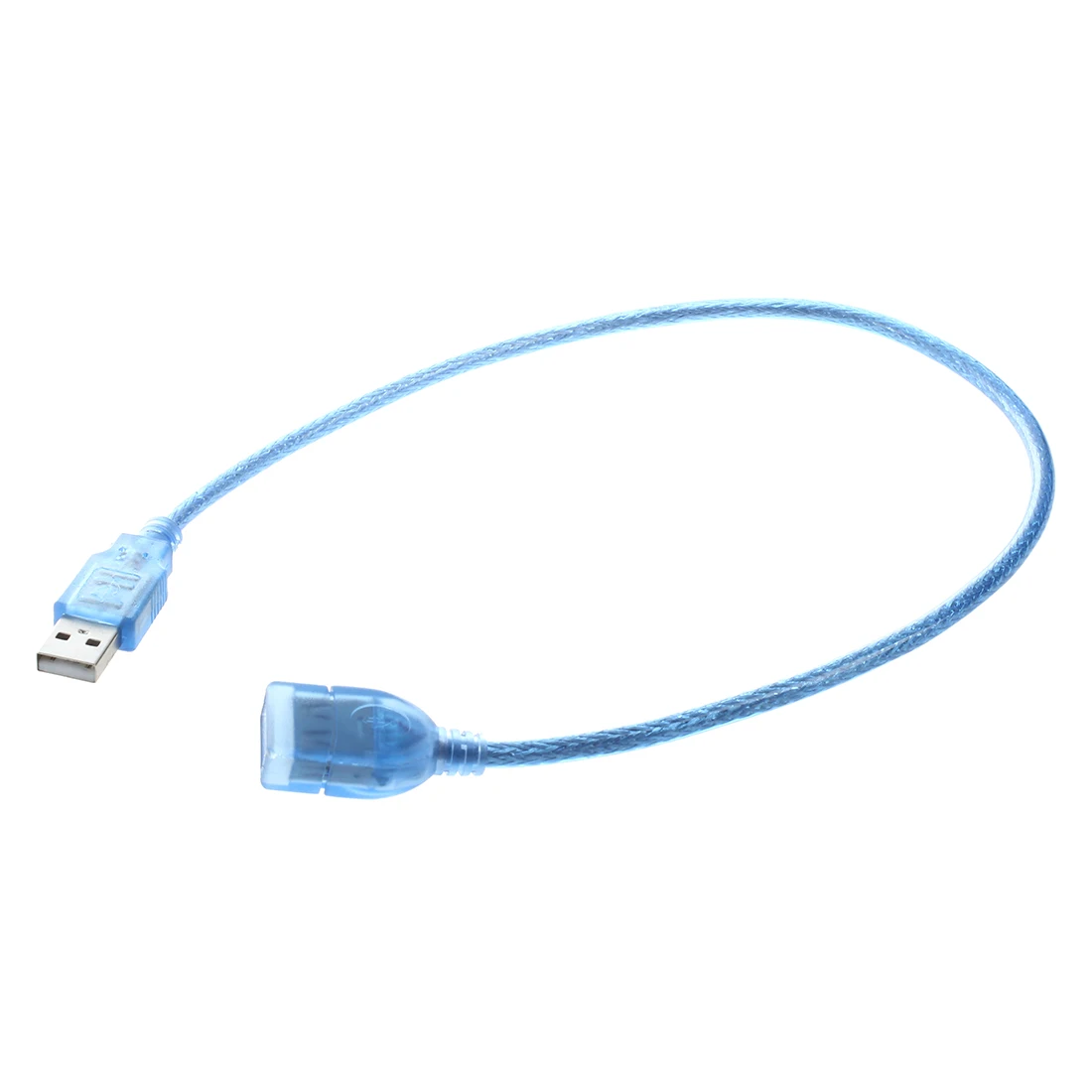 Полностью синий пластиковый корпус USB 2,0 папа-мама AF/AM удлинитель кабеля 50 см