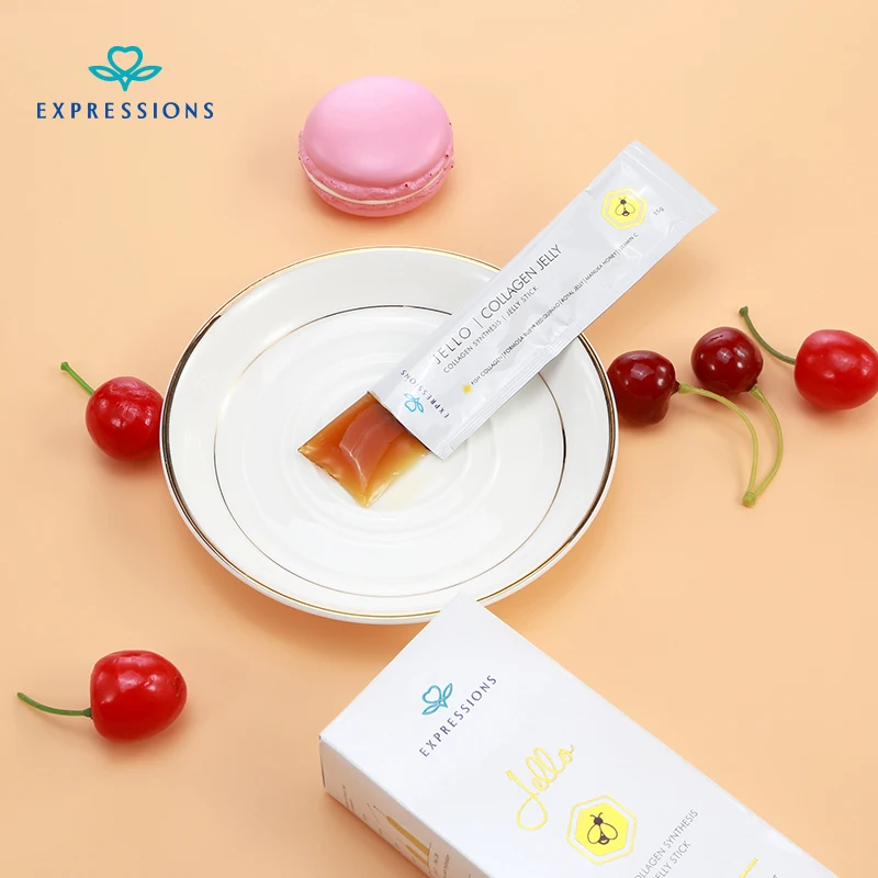 EXPRESSIONS JELLO COLLAGEN JELLY Provide Double Anti-aging Effect Promote the Synthesis of Collagen Make the Skin More Delicate