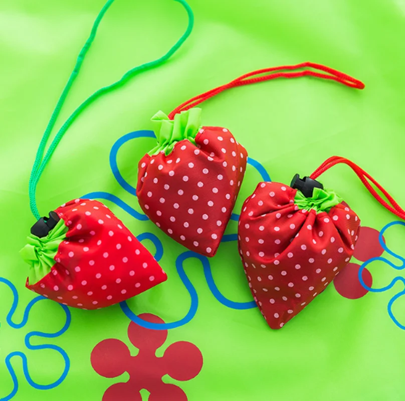 Hot Creative environmental storage bag Handbag Strawberry Foldable Shopping Bags Reusable Folding Grocery Nylon eco tote Bag Hot Creative environmental storage bag Handbag Strawberry Foldable Shopping Bags Reusable Folding Grocery Nylon eco tote Bag