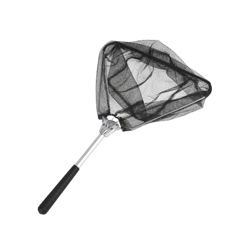 

Fishing Net Triangle mini Aluminum Alloy Light Dip Net Telescoping Foldable Landing net Pole Casting Network Trap Fish Tackle T