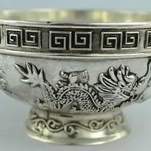 Винтажная детализированная стауэтка серебряные бокалы для вина ручной работы с мифическими чудовище дракон и статуя Феникса чаша