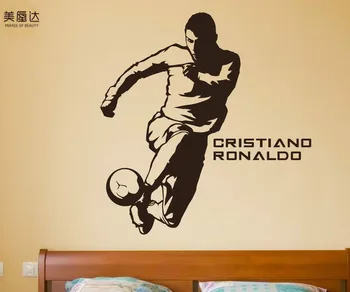 

Dormitory Room Wall Stickers Boys Adornment Soccer Star Cristiano Ronaldo School Sports Single-piece Package Modern Plastic LIPC