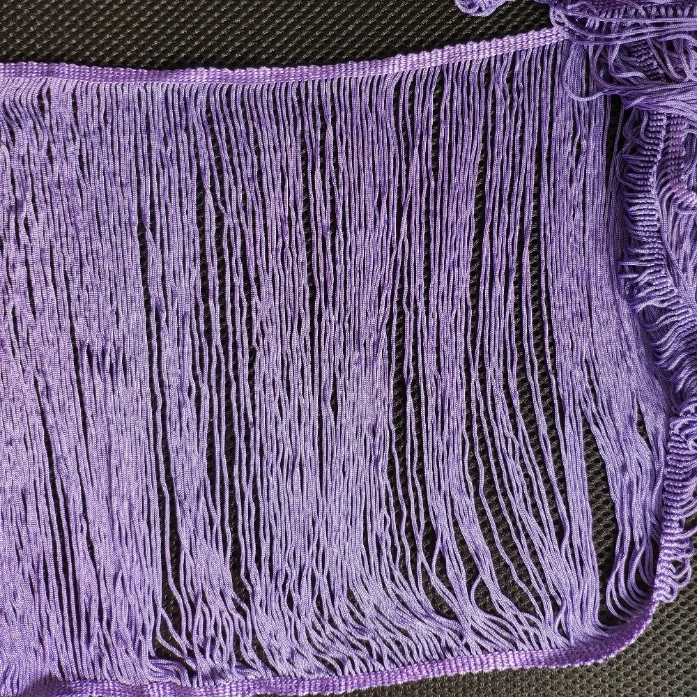 Custom dye single color 45cm wide 100 rayon fringe, 196 different