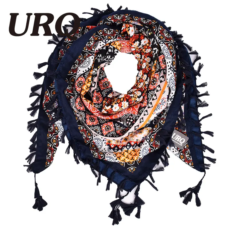 

New Fashion Women Square Scarf Printed Ladies Brand Wraps Hot-Sale Winter Scarves cotton from India Floral Hijab V11A11668