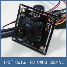 Hot Sell 1/3″ Color HD CMOS 800TVL Board CCTV Camera Module , 3.6mm Lens + PAL or NTSC Optional + Free Shipping