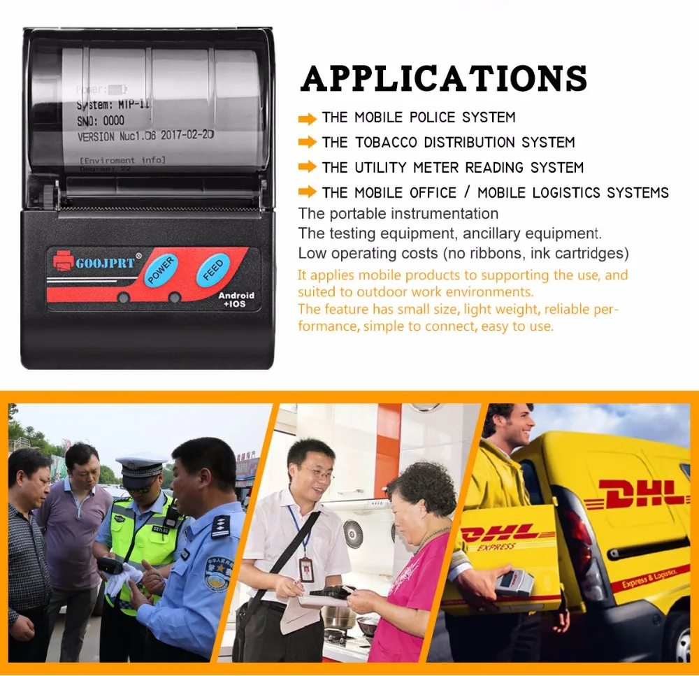 MTP 2 Bluetooth Mini wireless thermal printer portable printer (6)