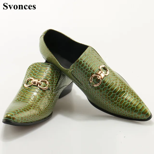 mens green leather dress shoes