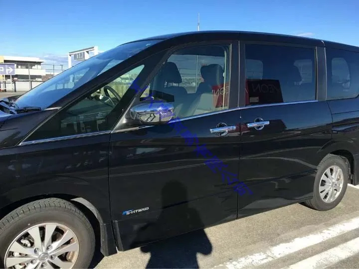 Наклейка на окно из нержавеющей стали для NISSAN Серена C27 2017 2018 2019|Хромирование| |