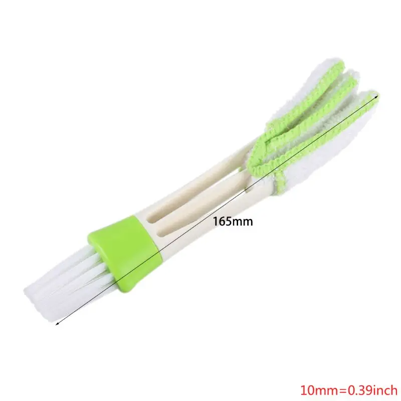 Щетка для очистки пыли, портативная двойная головка Micro Fiber Vent Duster для компьютерных клавиатуры, вентиляторов, условий воздуха, автомобильных воздушных розеток