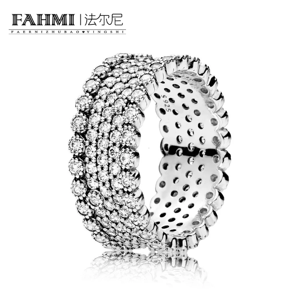 

FAHMI 100% Sterling silver 1:1 Glamour 196313CZ LAVISH RING Original Women wedding Fashion Jewelry 2018