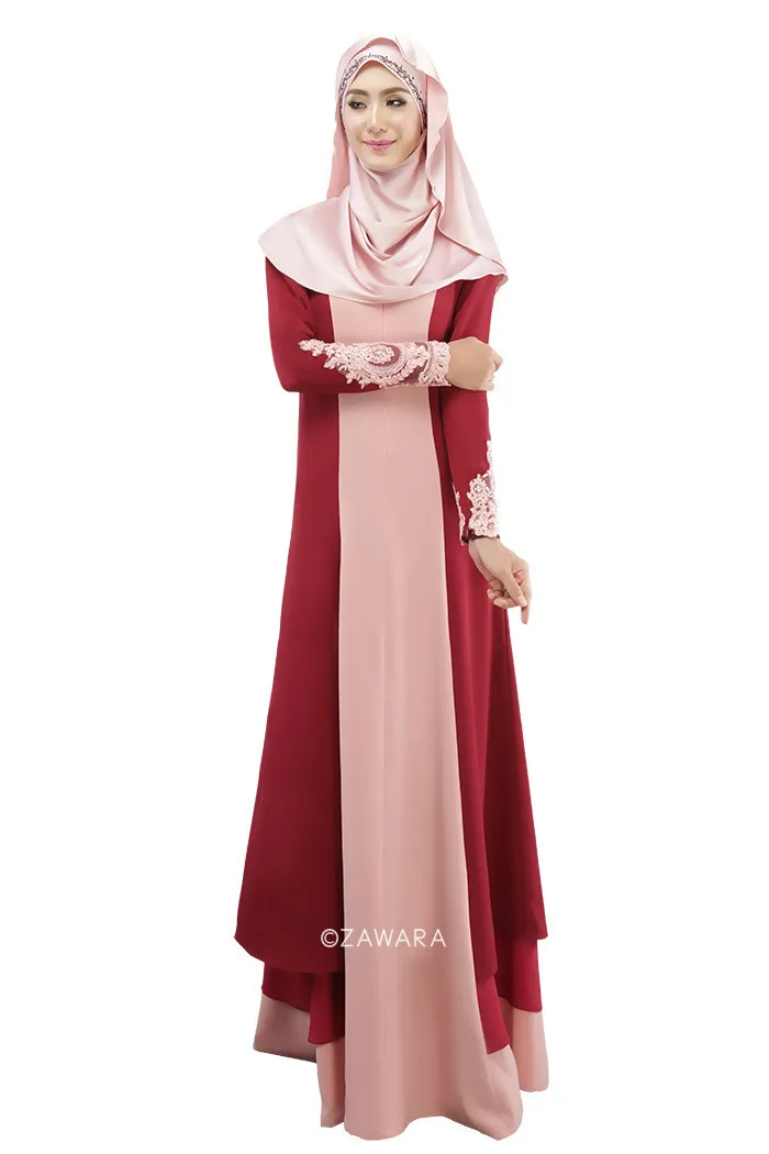 Модные Broadcloth Новое поступление Специальное предложение аппликации джильбаб для взрослых и абаи Малайзии мусульманских женское платье