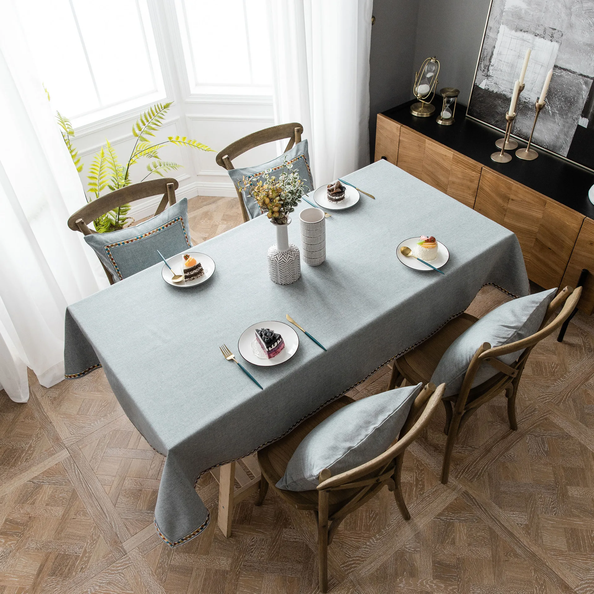 للماء القطن قماش طاولة كتان الشمال نمط مفرش طاولة طعام طاولة القهوة غطاء ل مطعم مأدبة ديكور مطبخ