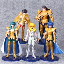 Новые серии 2 куклы 5 шт./компл. аниме Saint Seiya Миф Ткань Рыцари зодиака Pegasus 13 см ПВХ Действие фигурки Куклы и игрушки