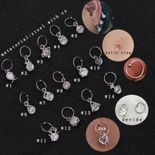 Sellsets новейший стиль 8 мм нержавеющая сталь петля штанги CZ очаровательный tragus daith хрящ обруч серьги уха ладья пирсинг