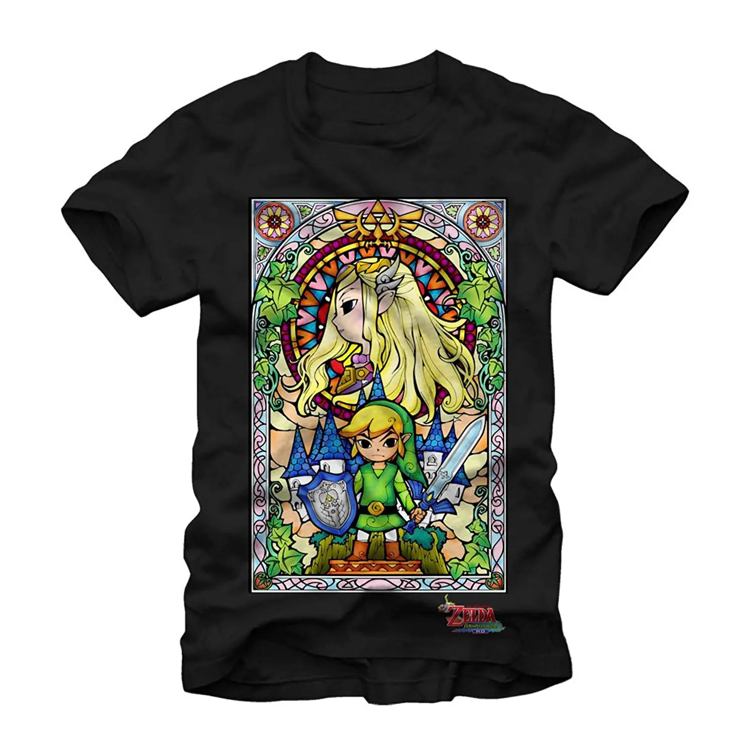 Legend of Zelda The Wind Waker взрослая футболка с витражными стеклами модная бесплатная