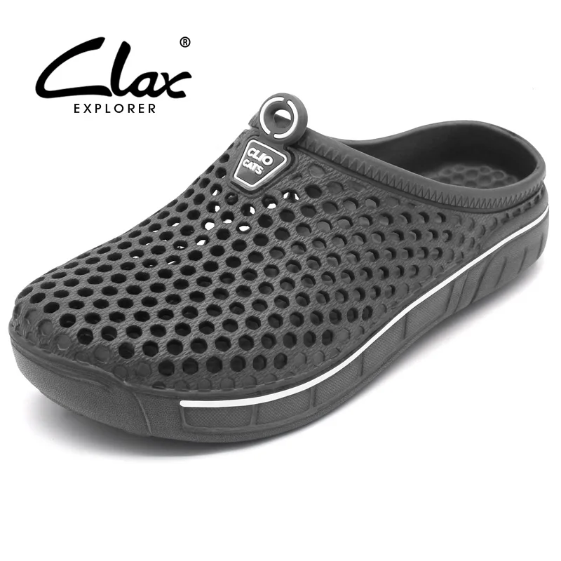 Koop Clax Tuin Klomp Schoenen Voor Mannen Sneldrogend Zomer Strand Slipper Platte Ademend Outdoor Sandalen Mannelijke Tuinieren schoen
