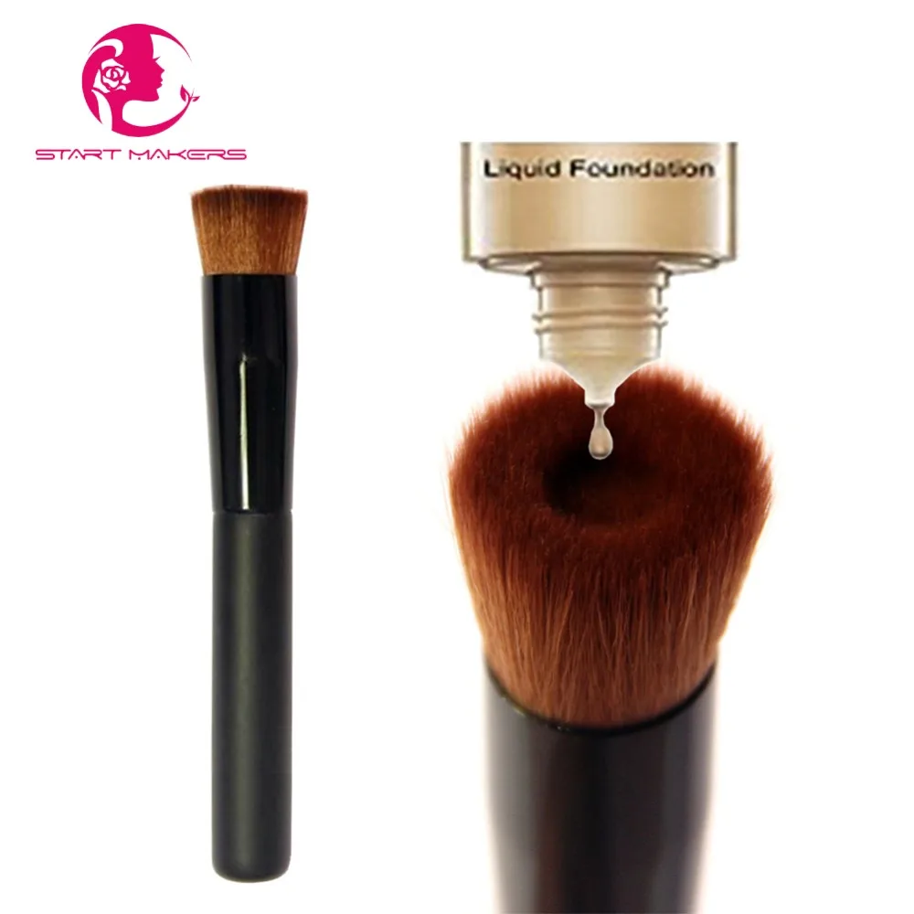 

1PC Multi-Function Pro Makeup Brushes Powder Concealer Blush Liquid Foundation Make up Brush Set Wooden Kabuki Brush Cosmetics