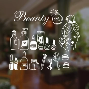 

Nail Art Salon Shop Wall Decal Beauty Salon Sticker Vinyl Wall Decals Decor Mural Nail Art Salon Shop Glass Window Sticker