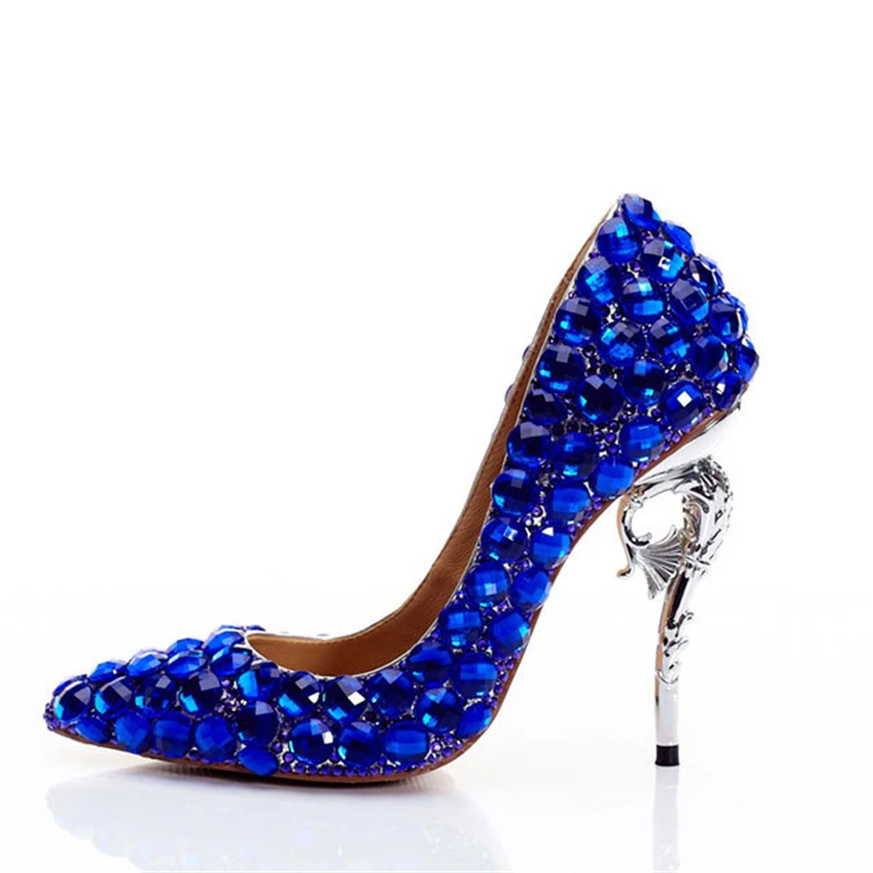 royal blue shoes heels