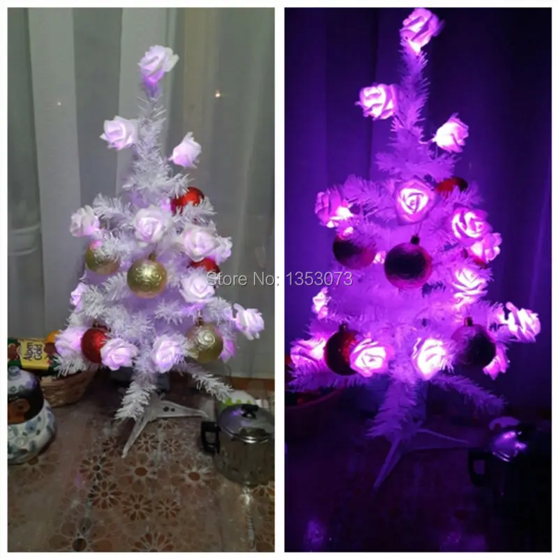 Rose Multicolor LED String Lights LED Rope Christmas Garlands Holiday Light Wedding Lantern Lighting 1-6