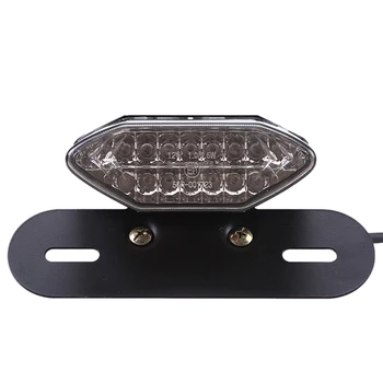 

DHBH-Motorcycle Led Taillights Turn Signal Indicator Motorcycle Rear Brake Light With Number Plate Bracket Black