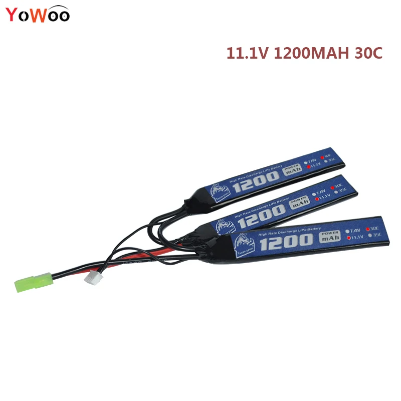 YOWOO Lipo 2S 7,4 V 3S 11,1 V батарея 1200mAh 30C мини Tamiya 14awg модель страйкбола для пневматического пистолета с пультом дистанционного управления игрушки BB пистолет