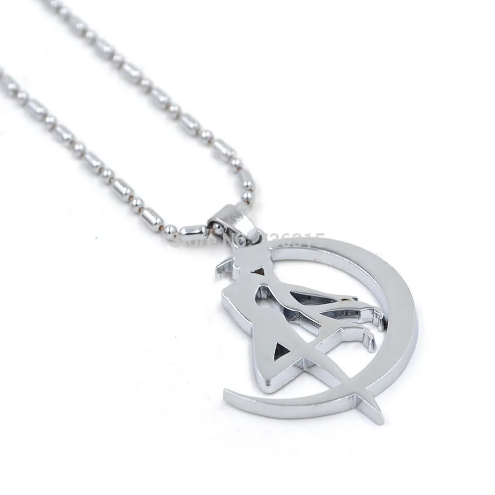 Anime Sailor Moon Tsukino Usagi Moon Stick Pendant Necklace Cosplay Fans Gifts