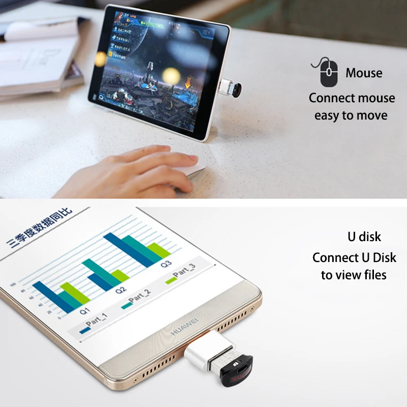 Fexcel Micro USB к 2 0 OTG адаптер для samsung Xiaomi Android мобильного телефона мини Портативный