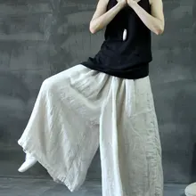 Мягкие свободные брюки с эластичной резинкой на талии 16364-1