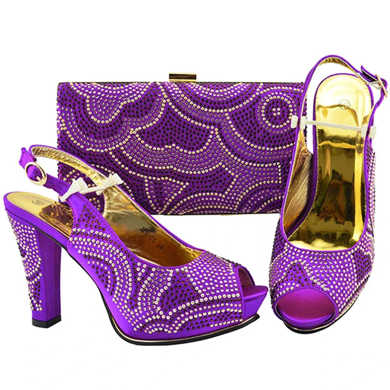 

New Matching Shoes and Bag Set African Shoes and Matching Bags Italian Nigerian Women Wedding Shoes and Bag Set High Heels Pumps