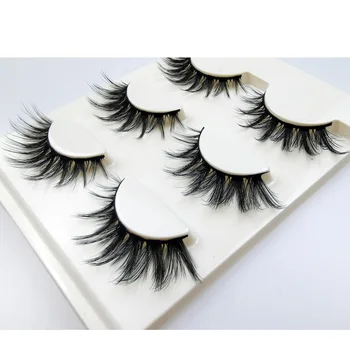 

NEW 3pcs/lot Natural Mink False Eyelashes Soft Thick Cross 3d Exaggerated Fake Eyelashes Smoked Makeup Tools Mink Lashes