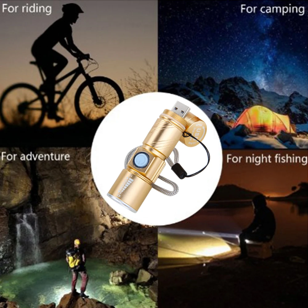 Flash Deal USB Rechargeable Bike Light R5 Zoomable Flashlight Adjustable Focus Torch with Built-in li-ion Battery for Camping Cycling 3 Flash Deal USB Rechargeable Bike Light R5 Zoomable Flashlight Adjustable Focus Torch with Built-in li-ion Battery for Camping Cycling 3