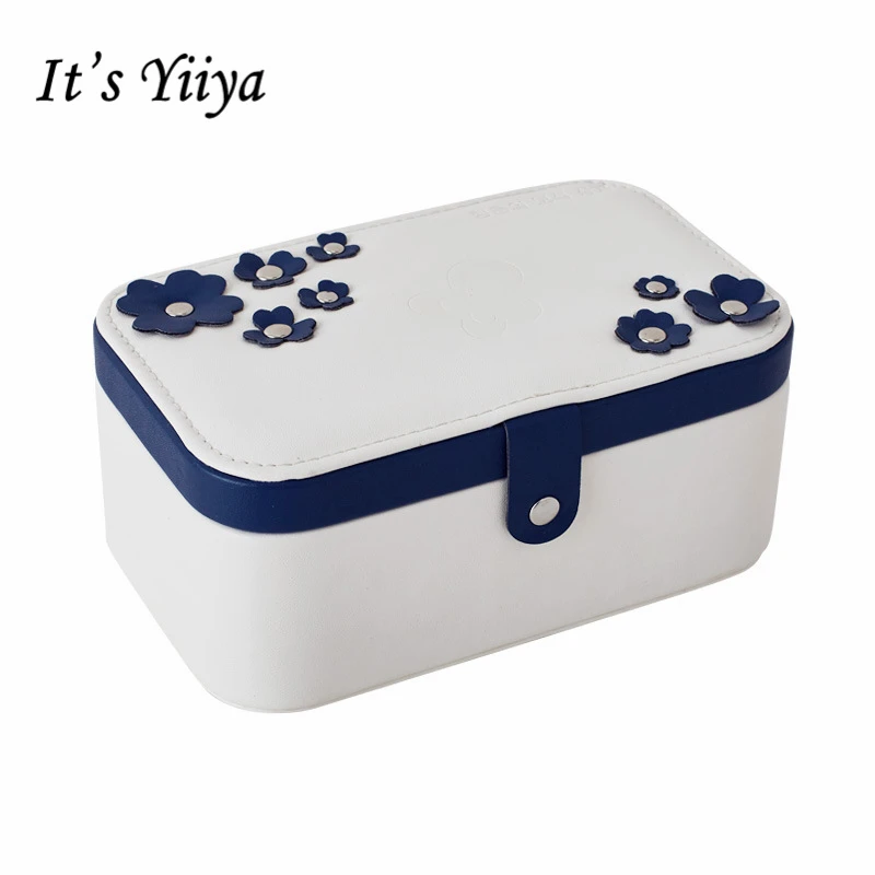 

It's Yiiya Popular 3 Colors large Cosmetic Bags Make Up Bag Lady Style Casual Floral Gilrs Storage Bag Jewelry boxes HZ014