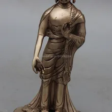 1" Китайский Стенд Серебра Шакьямуни Будда Шакьямуни На Lianhua Базы Статуя