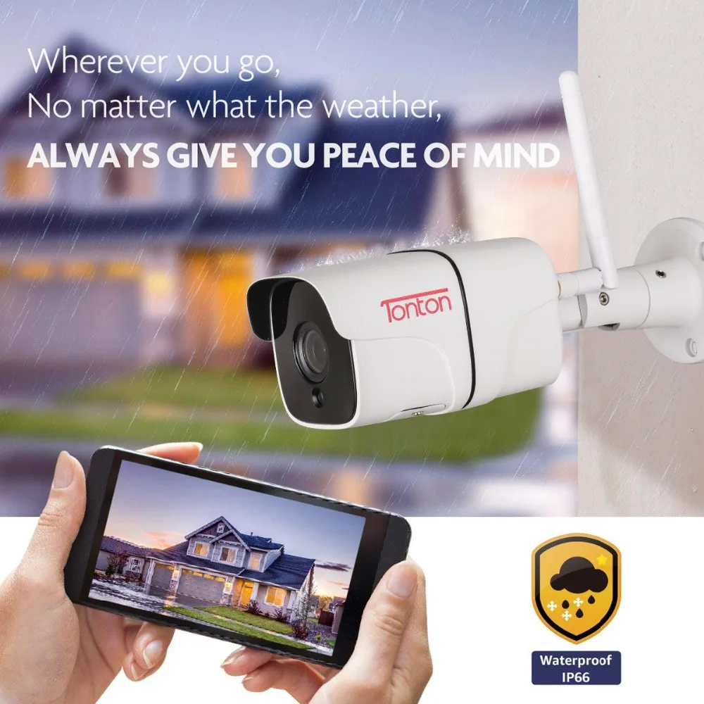 Tonton 1080P Wifi IP Camera Onvif Two-Way Audio 2.0MP Outdoor Waterproof Wireless Security Camera P2P Bullet Camera Night Vision Tonton 1080P Wifi IP Camera Onvif Two-Way Audio 2.0MP Outdoor Waterproof Wireless Security Camera P2P Bullet Camera Night Vision
