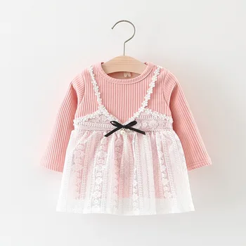 

Kids Dresses For Girls Striped High waist Children baby Wedding Dress Cute Party infant Dress