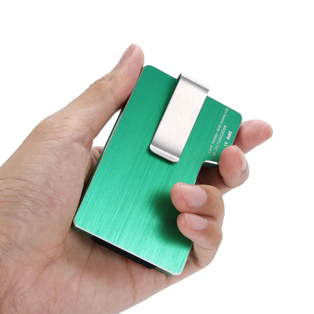 

Men Aluminum Alloy Wallet RFID Blocking Slim Cash Credit Card Holder Purse LBY2018