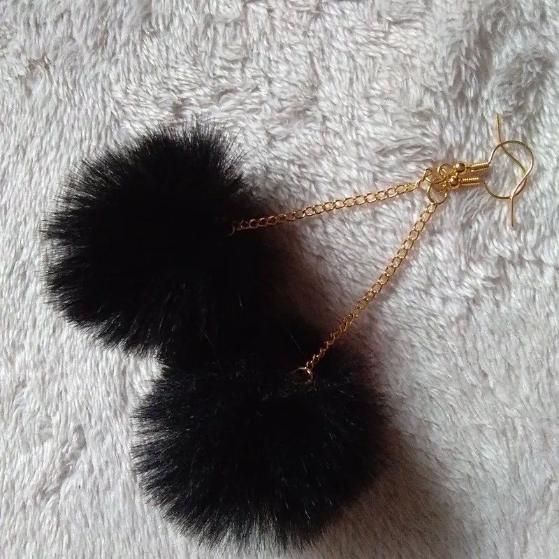 

12pair/lot New Colorful Pompon Earrings 4cm Dangle Earrings Handmade Earrings Friendly Fashion Jewelry