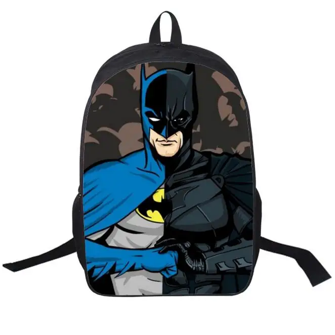 16 дюймовый Mochila сумки с Бэтменом для школы мальчиков рюкзак Бэтмен крутые детские