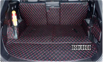 

Good! Special car trunk mats for Hyundai Grand Santa Fe 7 seats 2018-2013 waterproof cargo liner boot carpets for Santafe 2017