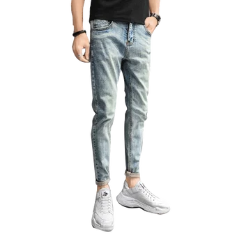 

Hot Sale Men's Jeans Brand Designer Denim Casual Men Biker Jeans Simple Slim Fit Jeans Pants Men Hip Hop Streetwear Trousers Men