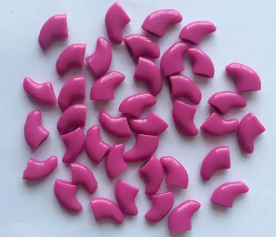 20 шт розовые мягкие насадки на Когти для кошек/кошек накладные ногти/лапы коготь/аксессуары для домашних животных Силиконовый протектор для ногтей с бесплатным клеем Размер XS S M L - Color: Purple