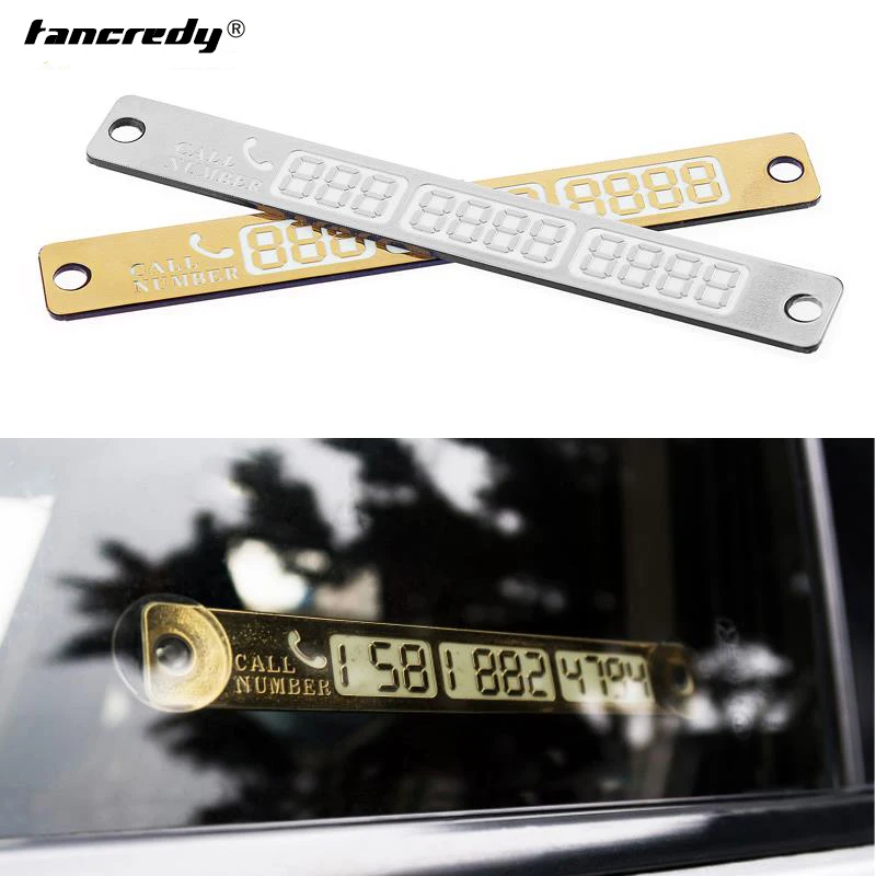 

Luminous Car Phone Number Card Plate Stickers For Car Styling Temporary Parking Card Plate Telephone Number Card Car Stickers