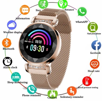 

H3 Smart Watch Women Fashion Heart Rate Monitor Smartwatch Lady Gift Fitness Bracelet Pedometer for IOS Android Phone PK H2