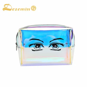 

DEZEMIN Holographic Girls Cosmetic Bag Makeup Case Organizer